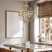 Lucas + McKearn - GN/Lemuria/3PA-S - Three Light Chandelier - Lemuria - Antique Silver