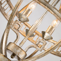 Lucas + McKearn - GN/Lemuria/3PA-S - Three Light Chandelier - Lemuria - Antique Silver