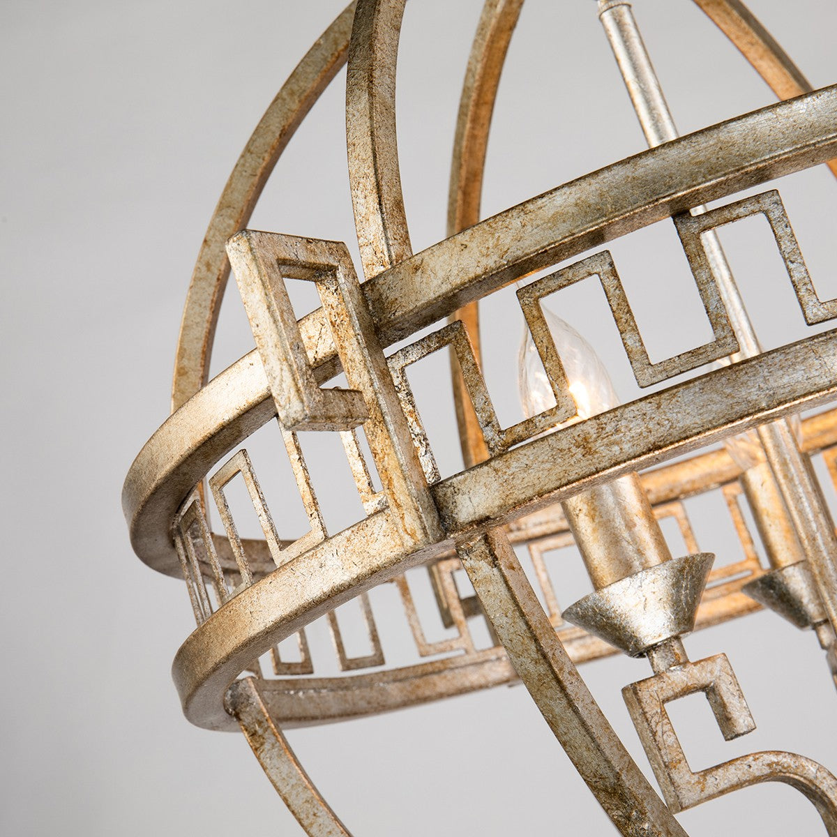 Lucas + McKearn - GN/Lemuria/3PA-S - Three Light Chandelier - Lemuria - Antique Silver