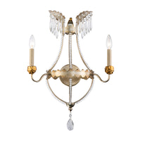 Lucas + McKearn - SC1035-2 - Two Light Wall Sconce - Lemuria - Distressed Silver And Gold