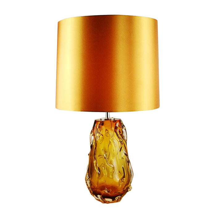 Lucas + McKearn One Light Table Lamp from the Valencia collection in Clear Burnt Orange Glass finish