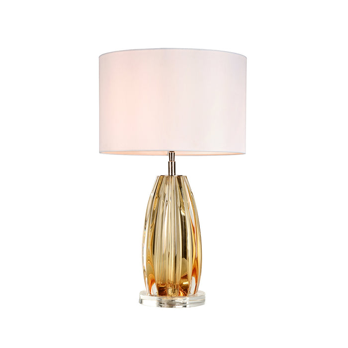 Lucas + McKearn One Light Table Lamp from the Cognac collection in Clear Amber Glass finish