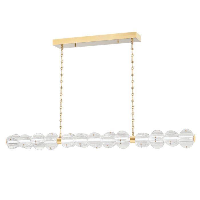 Hudson Valley LED Island Pendant from the Lindley collection in Aged Brass finish