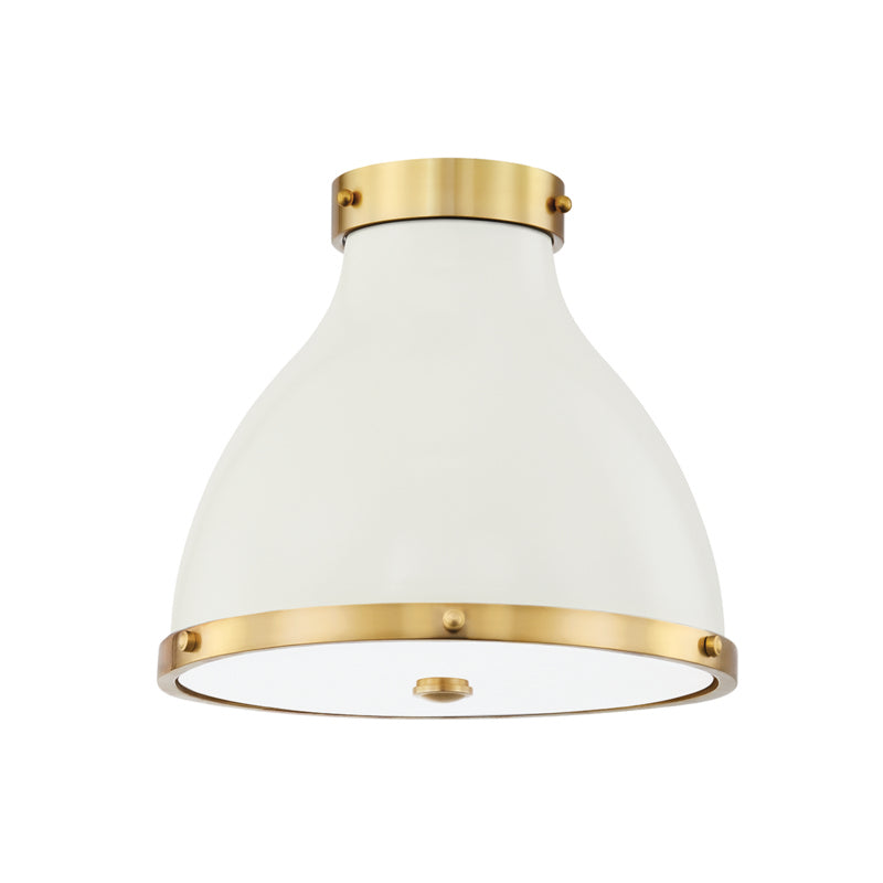 Hudson Valley - MDS360-AGB/OW - Two Light Flush Mount - Painted No. 3 - Aged Brass