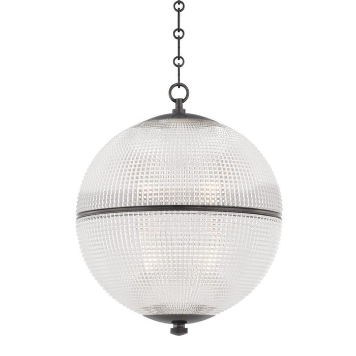 Hudson Valley One Light Pendant from the Sphere No. 3 collection in Distressed Bronze finish