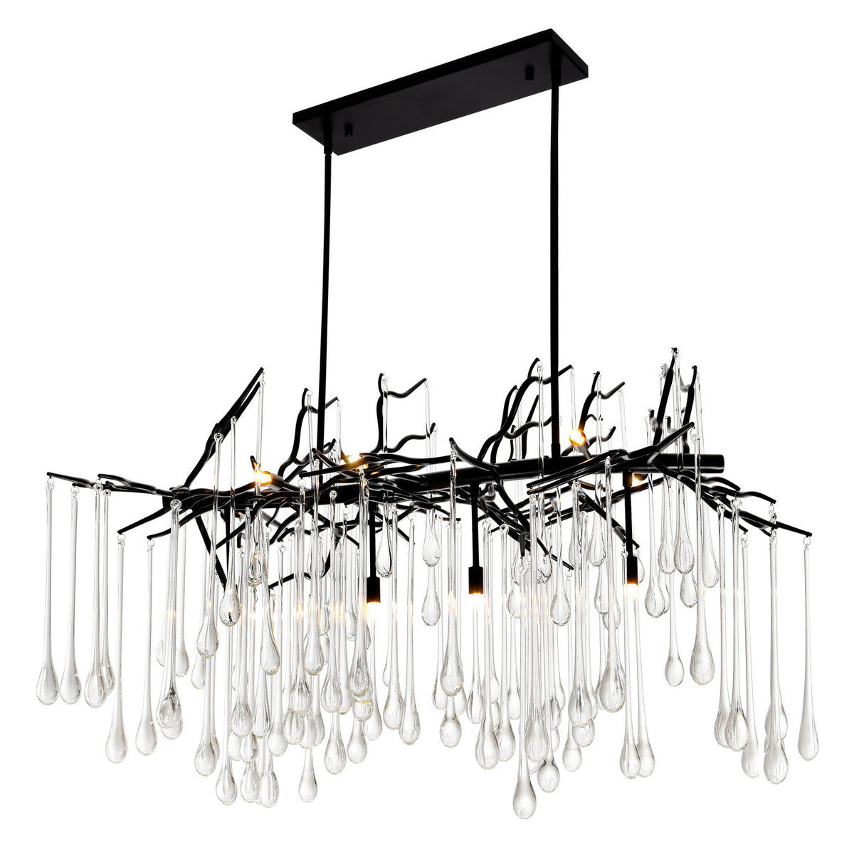 CWI Lighting - 1094P47-10-101 - Ten Light Chandelier - Anita - Black