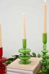 Design Shop Green Wizard Candlestick, 3.5" X 6.75"