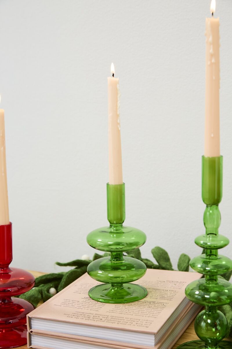 Design Shop Green Wizard Candlestick, 3.5" X 6.75"