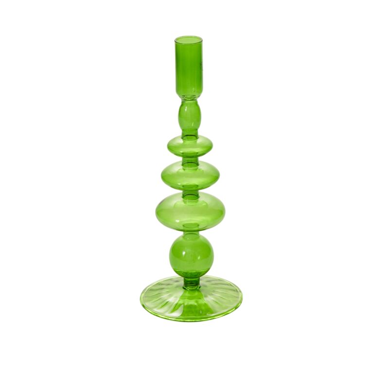 Design Shop Green Wizard Candlestick, 4" X 10.5"