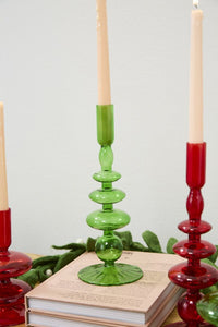 Design Shop Green Wizard Candlestick, 4" X 10.5"