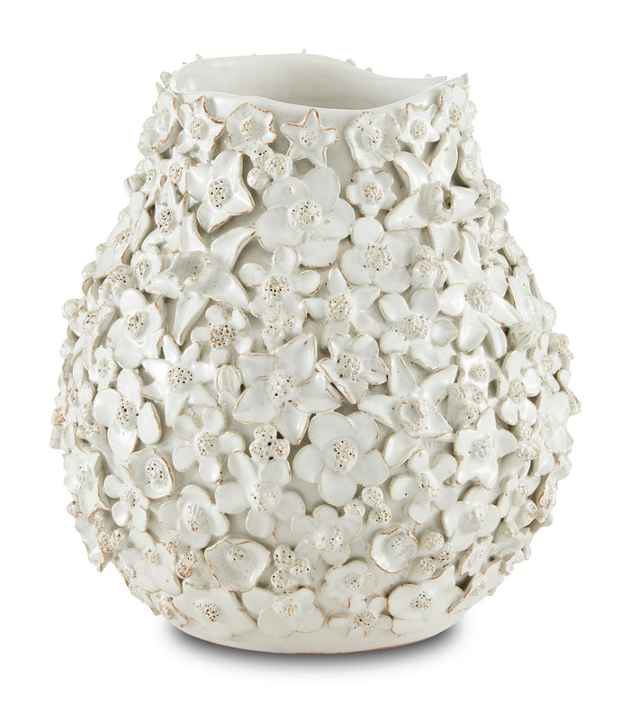 Currey and Company Vase from the Jessamine collection in White finish