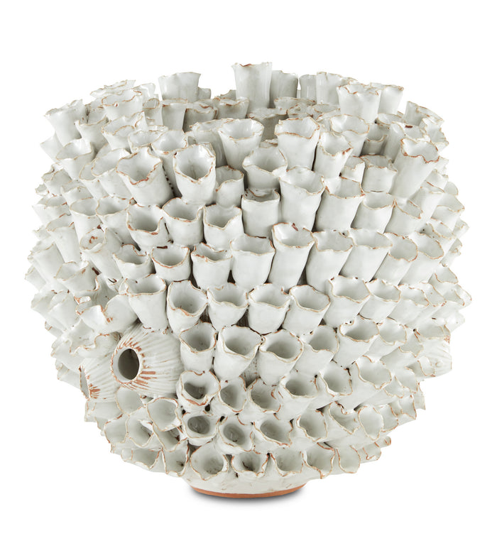 Currey and Company Vase from the Manitapi collection in White finish