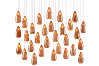 Currey and Company - 9000-0907 - 30 Light Pendant - Rame Collection - Copper