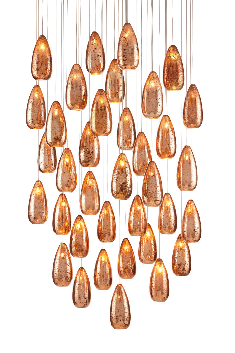 Currey and Company - 9000-0908 - 36 Light Pendant - Rame Collection - Copper