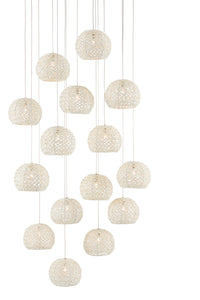 Currey and Company - 9000-0912 - 15 Light Pendant - Piero Collection - Sugar White