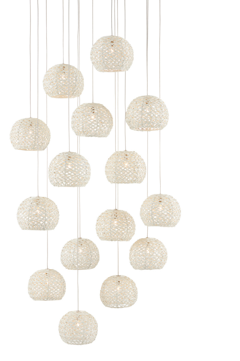 Currey and Company - 9000-0912 - 15 Light Pendant - Piero Collection - Sugar White