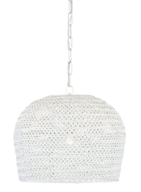 Currey and Company - 9000-0870 - One Light Chandelier - Piero Collection - White