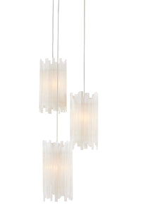 Currey and Company - 9000-0882 - Three Light Pendant - Escenia Collection - Frosted White