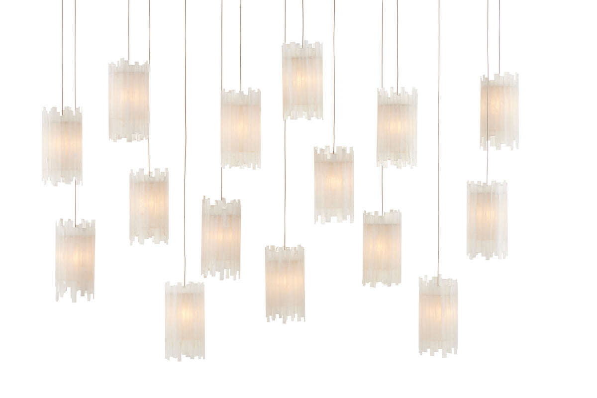 Currey and Company - 9000-0885 - 15 Light Pendant - Escenia Collection - Frosted White