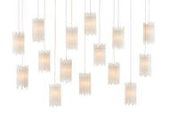 Currey and Company 15 Light Pendant from the Escenia collection in Natural/Painted Silver finish