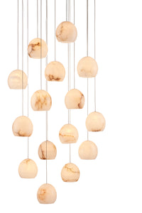 Currey and Company - 9000-0898 - 15 Light Pendant - Lazio Collection - White