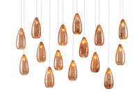 Currey and Company - 9000-0906 - 15 Light Pendant - Rame Collection - Copper