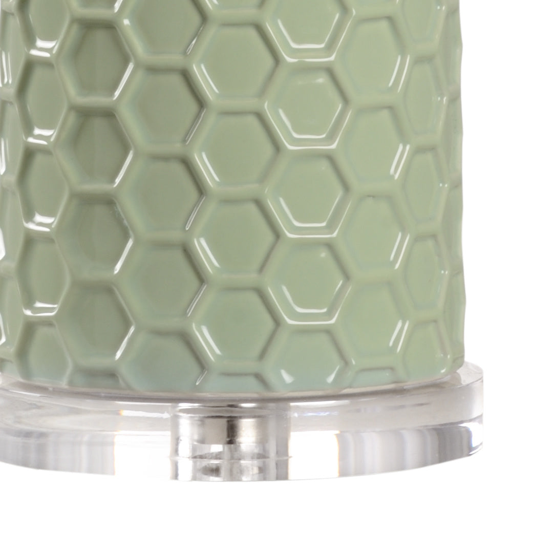 Chelsea House April Honeycomb Lamp - Pistachio