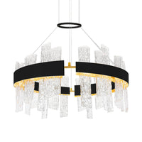 CWI Lighting - 1246P32-101 - LED Chandelier - Guadiana - Black & Satin Gold
