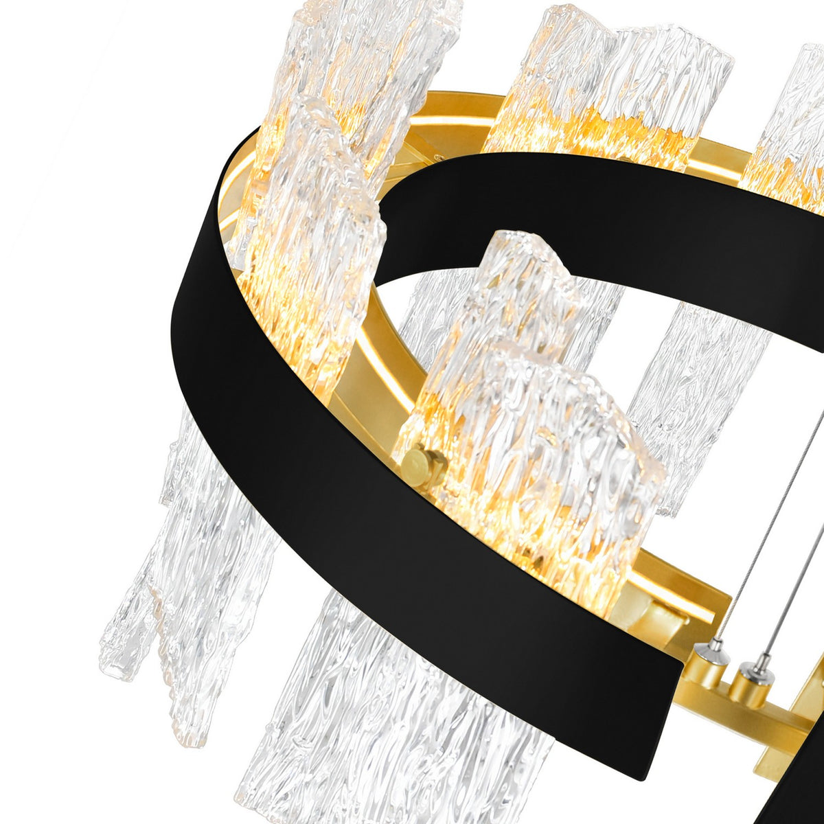 CWI Lighting - 1246P32-101 - LED Chandelier - Guadiana - Black & Satin Gold