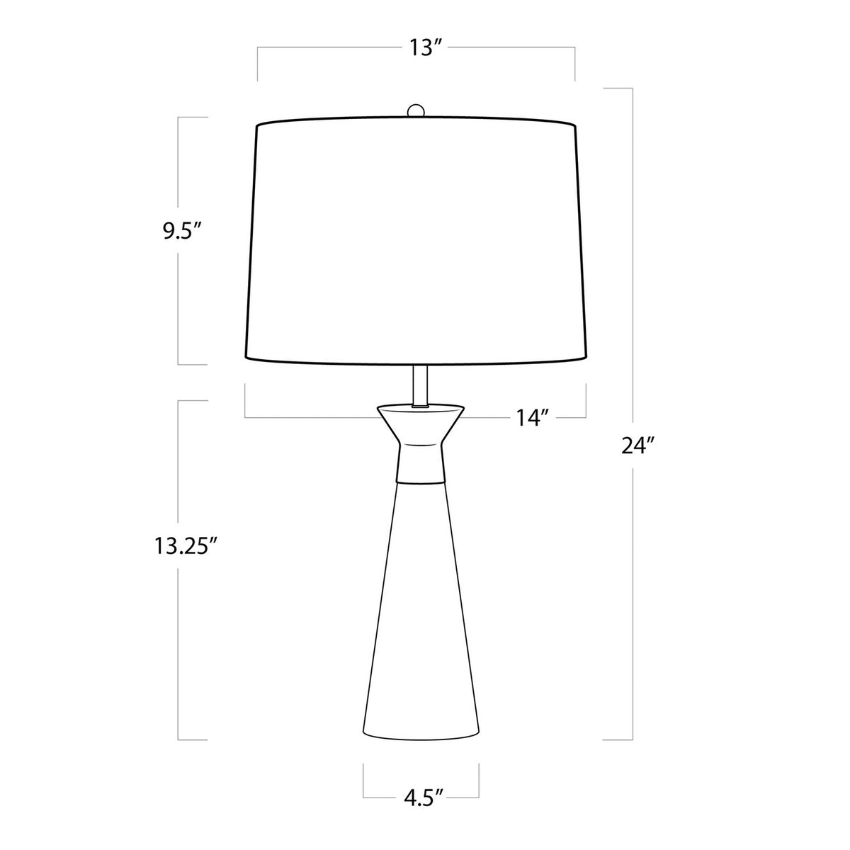 Regina Andrew - 13-1486 - One Light Table Lamp - Starling - Clear