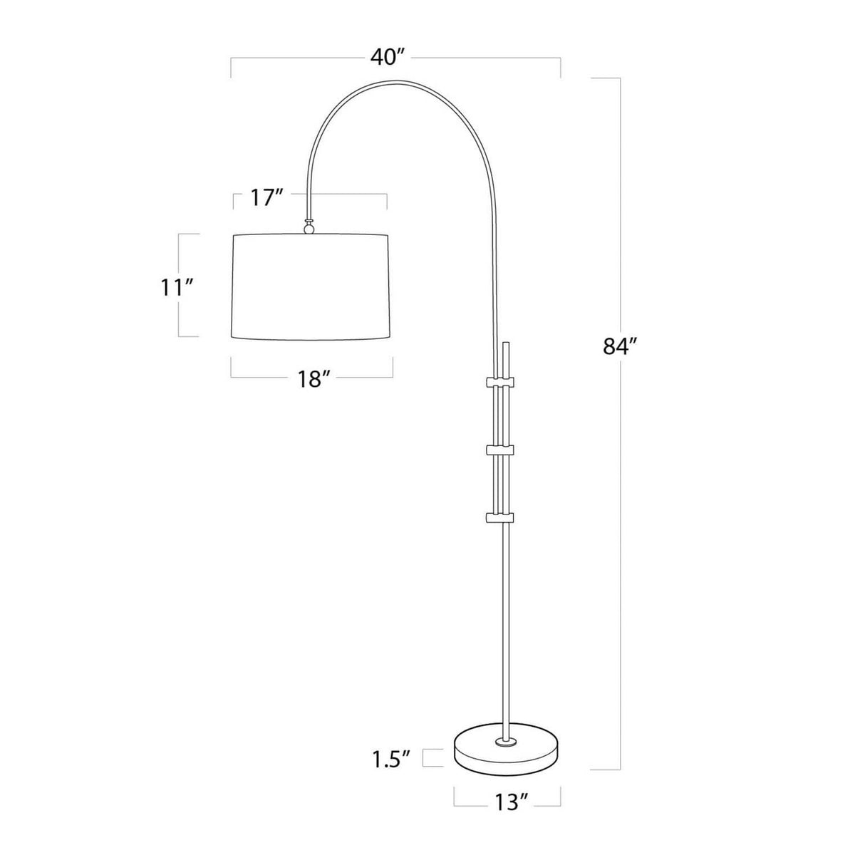 Regina Andrew - 14-1004ORB - One Light Floor Lamp - Arc - Oil Rubbed Bronze