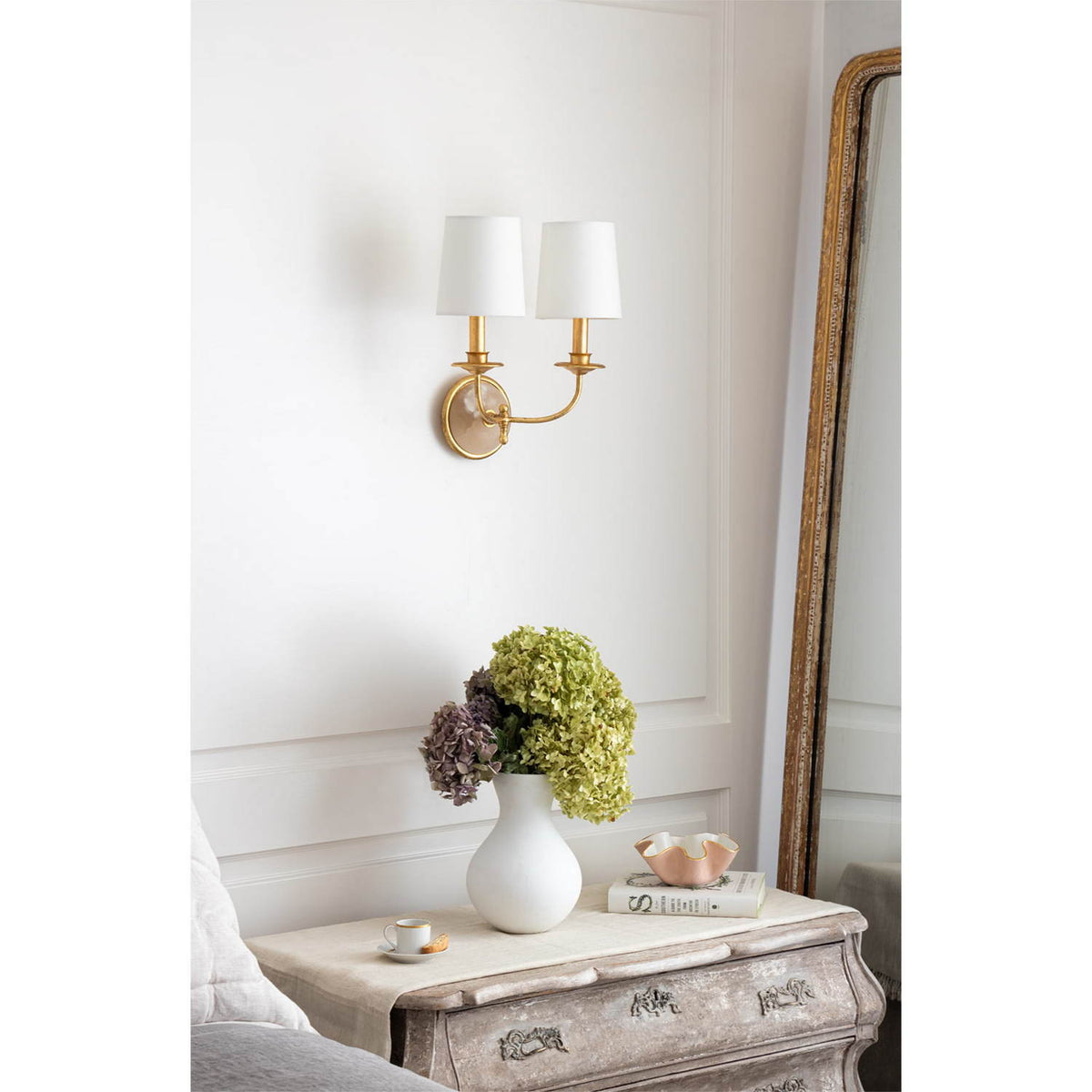 Regina Andrew - 15-1166 - Two Light Wall Sconce - Fisher - Gold Leaf