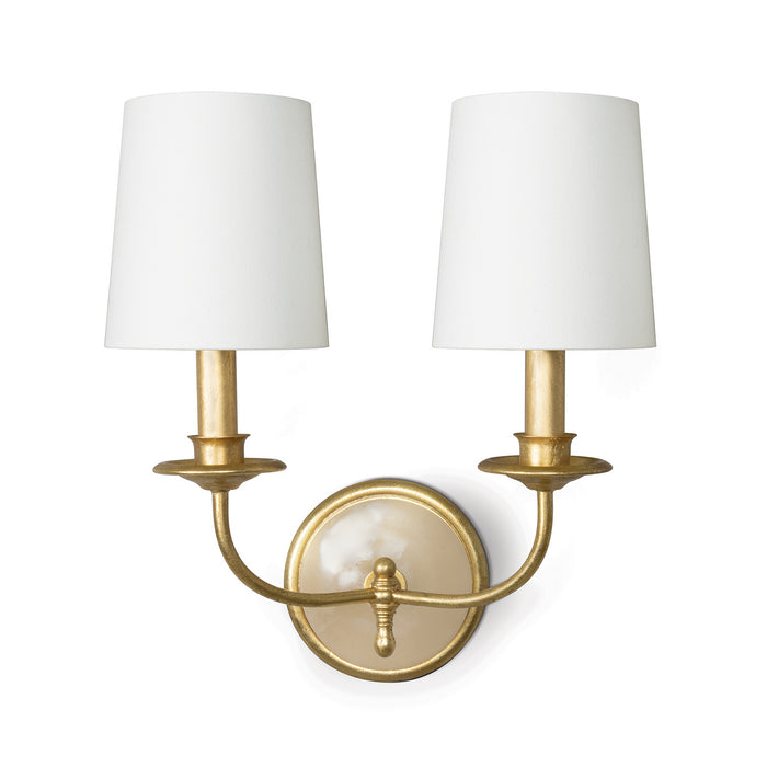 Regina Andrew Two Light Wall Sconce from the Fisher collection in Gold Leaf finish