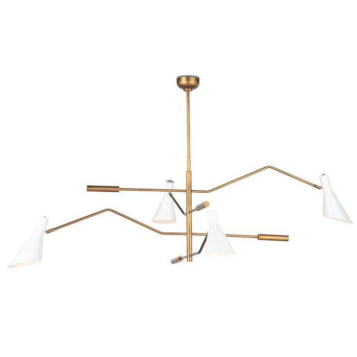 Regina Andrew Four Light Chandelier from the Spyder collection in White finish