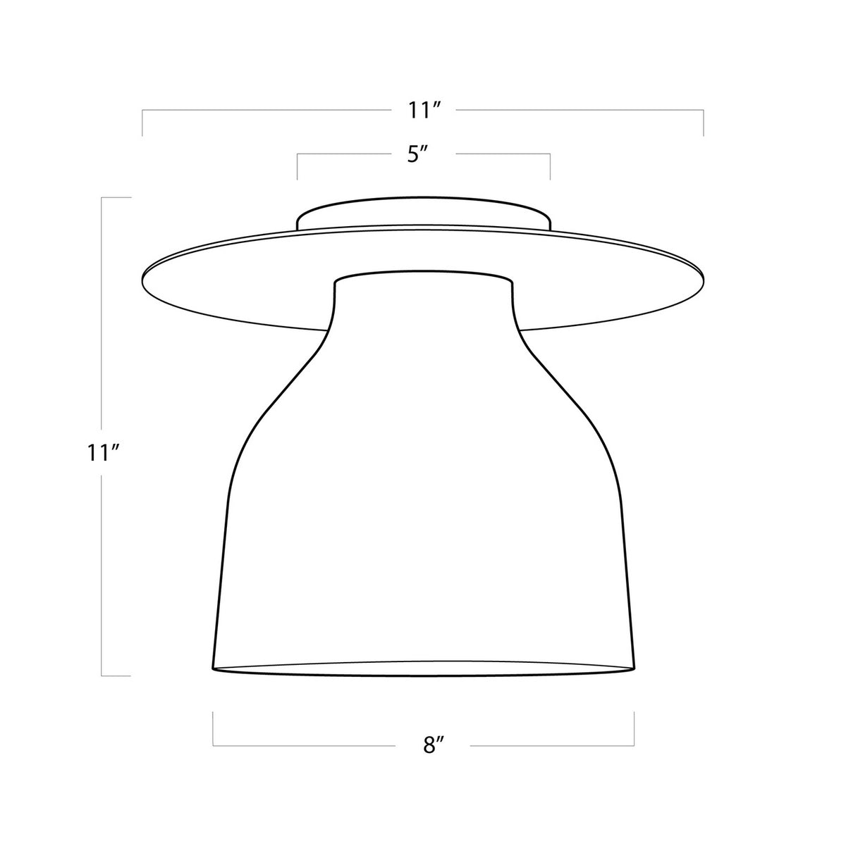 Regina Andrew - 16-1354PN - One Light Flush Mount - Mixer - White