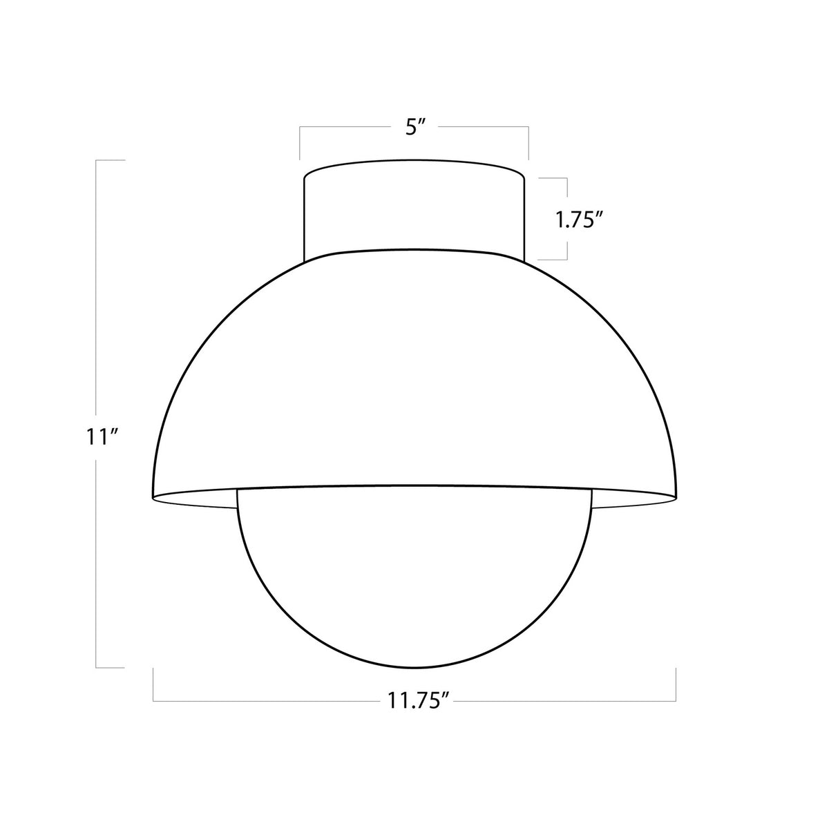 Regina Andrew - 16-1356NB - One Light Flush Mount - Montreux - Natural Brass