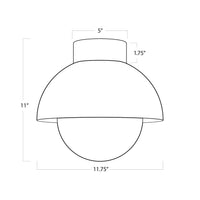 Regina Andrew - 16-1356NB - One Light Flush Mount - Montreux - Natural Brass