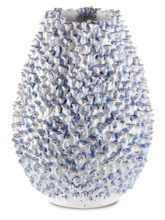 Currey and Company Vase from the Milione collection in Blue/White finish