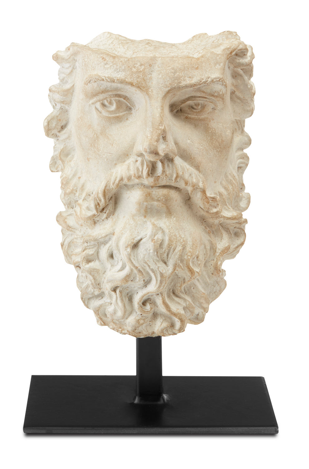 Currey and Company - 1200-0444 - Head of Zeus - Head of Zeus - Aged Beige/Black