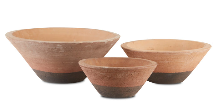 Currey and Company Bowl Set of 3 from the Cottage collection in Natural/Black finish