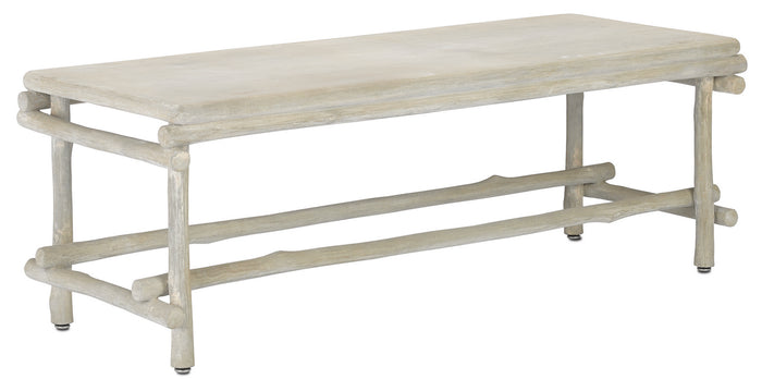 Currey and Company Table/Bench from the Luzon collection in Portland/Faux Bois finish