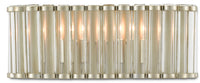 Currey and Company - 5000-0187 - Two Light Wall Sconce - Warwick Collection - Contemporary Silver Leaf/Clear