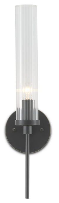 Currey and Company - 5800-0006 - One Light Wall Sconce - Bellings Collection - Oil Rubbed Bronze/Clear