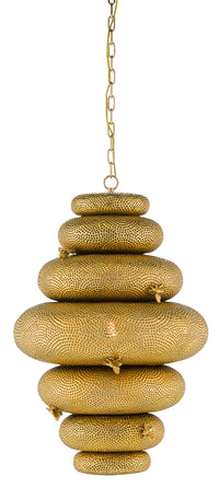 Currey and Company - 9000-0761 - One Light Chandelier - Bee My Honey Collection - Antique Brass