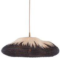 Currey and Company - 9000-0787 - One Light Pendant - Comme Des Paniers - Natural/Black/Khaki
