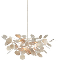 Currey and Company - 9000-0818 - Four Light Chandelier - Lunaria Collection - Contemporary Silver Leaf