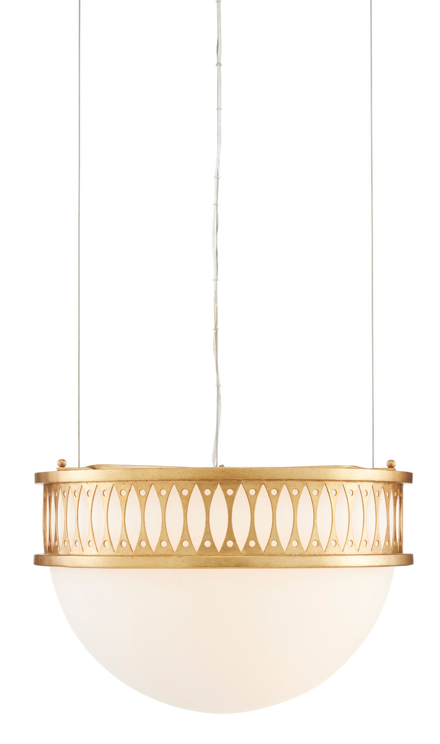Currey and Company - 9000-0834 - One Light Pendant - Lola Collection - Contemporary Gold Leaf/Painted Contemporary Gold