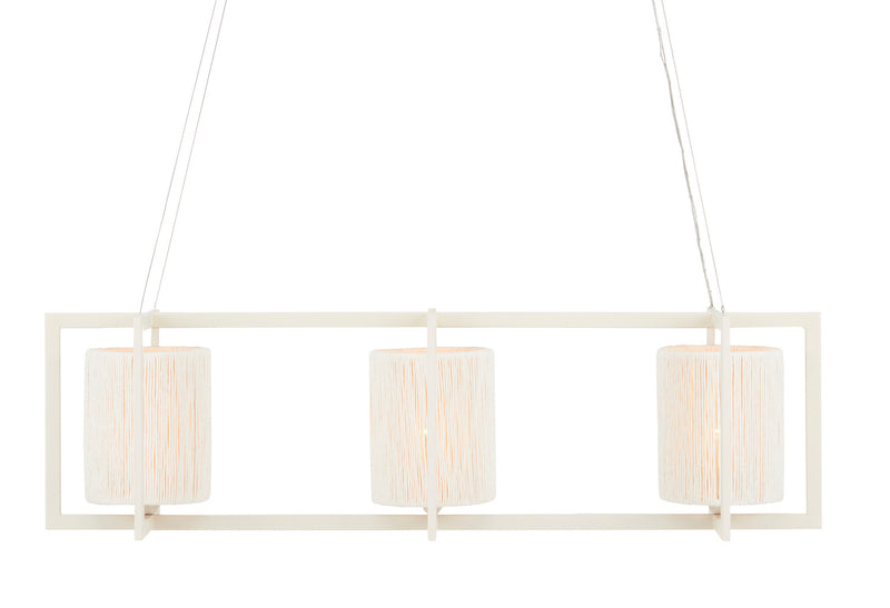 Currey and Company - 9000-0838 - Three Light Chandelier - Monreale - White