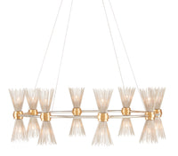 Currey and Company - 9000-0842 - 16 Light Chandelier - Novatude Collection - Contemporary Gold Leaf/Contemporary Silver Leaf