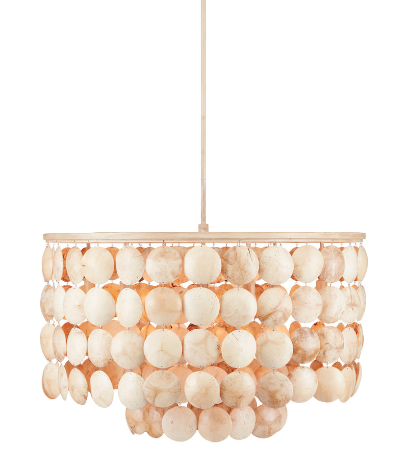 Currey and Company - 9000-0849 - Six Light Chandelier - Buko Collection - Coco Cream